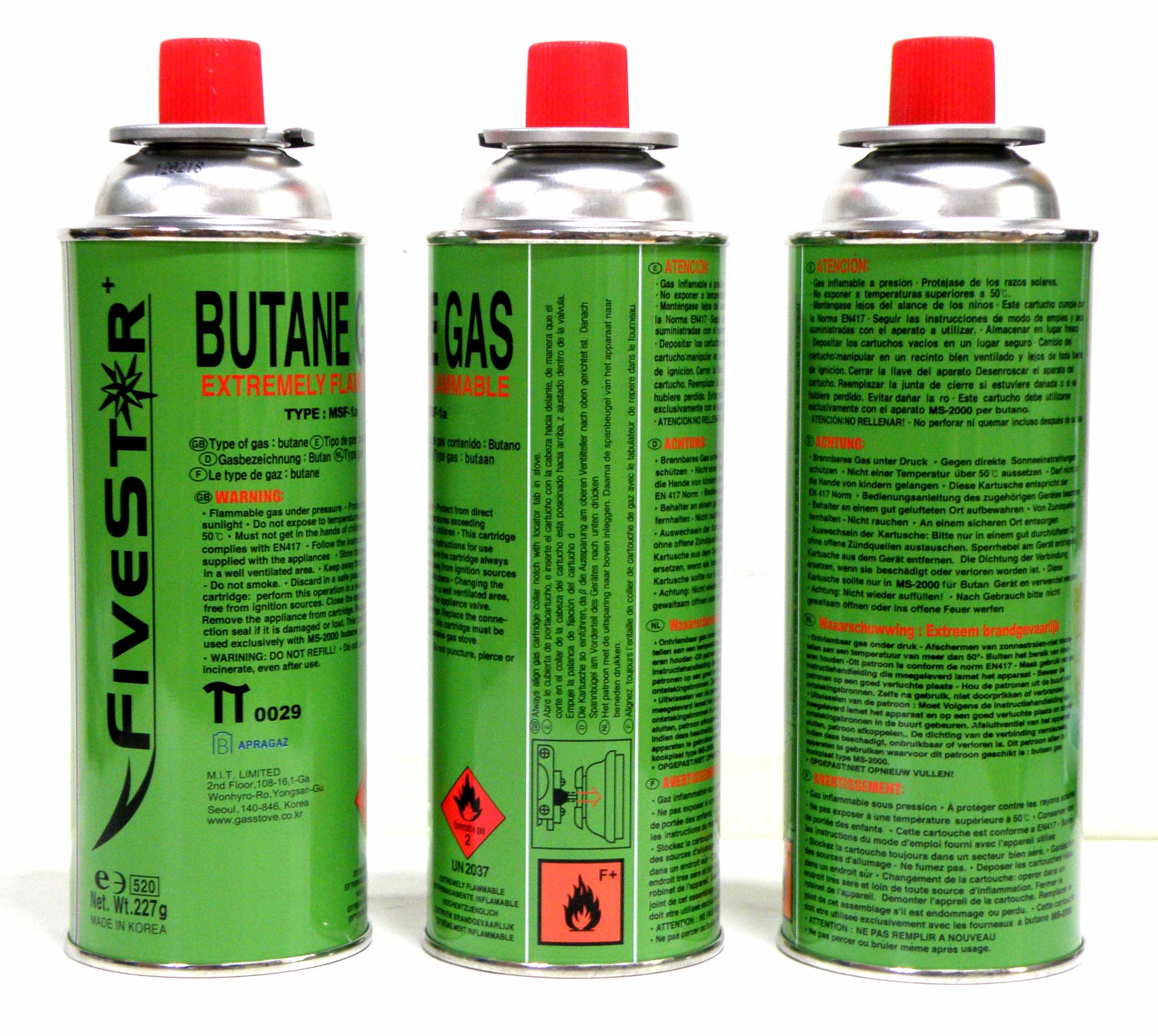 Butane gas cartridge